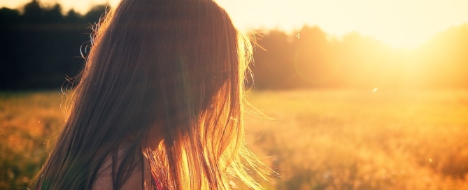 woman in sunlight