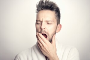 Man Yawning from sleep deprivation